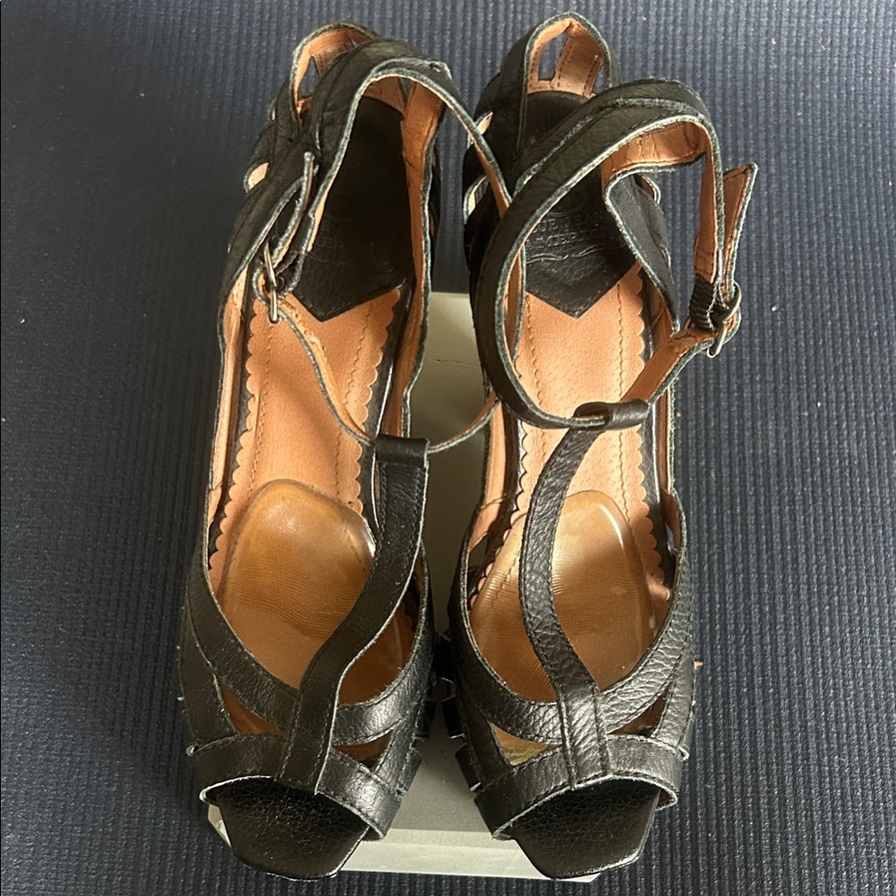 Lucky Brand “Randy” Black Strappy Heels